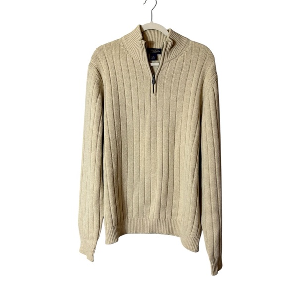 Vtg Brooks Brothers Wool Cable Knit Sweater XL Fisherman Preppy Layers Heritage - Picture 1 of 6